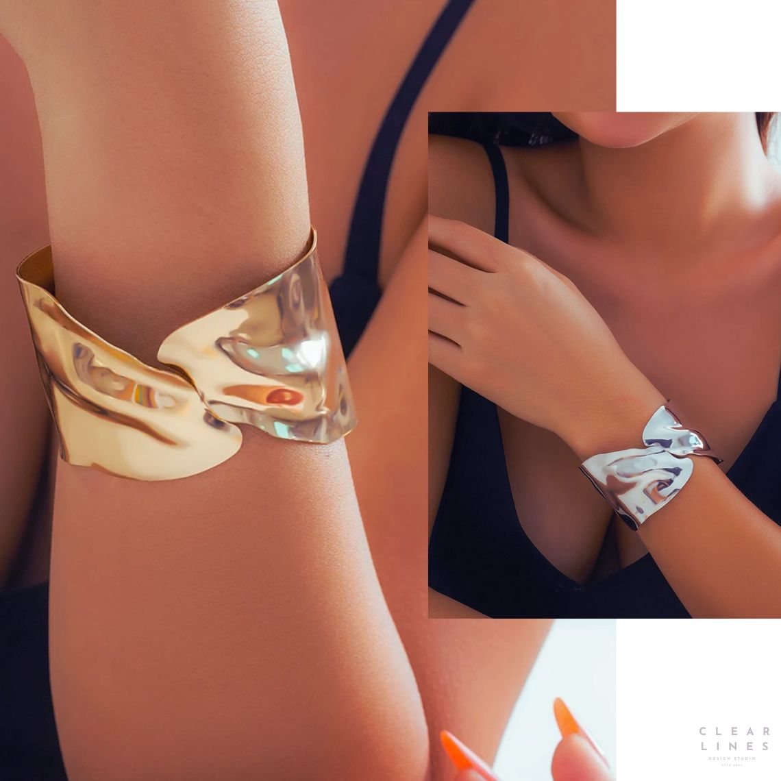 Sleek minimalist cuffs - Clearlinesjewelry