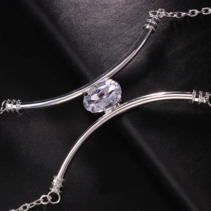 Round Rhinestone Chest Bracket Jewelry