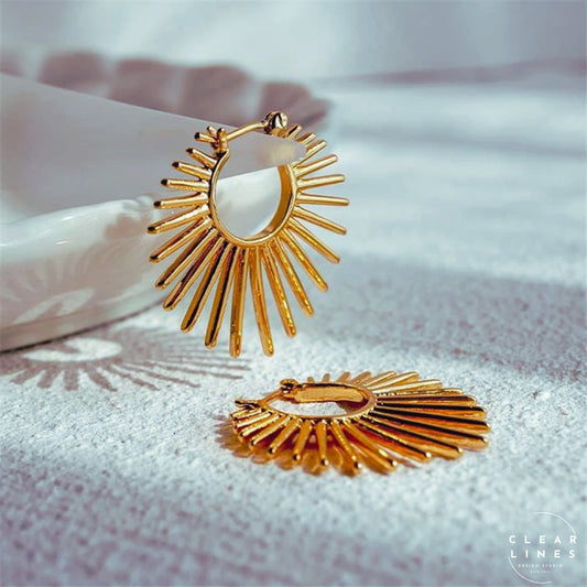 Sunray Retro Earrings Light Luxury Elegant Sunflower Earrings Jewelry Gift for her