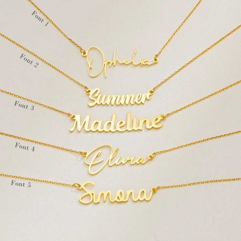 SILVER Name Necklace for Women Custom Dainty Name Necklace Silver Initial Necklace Personalized jewelry Silver Name Necklace for Her