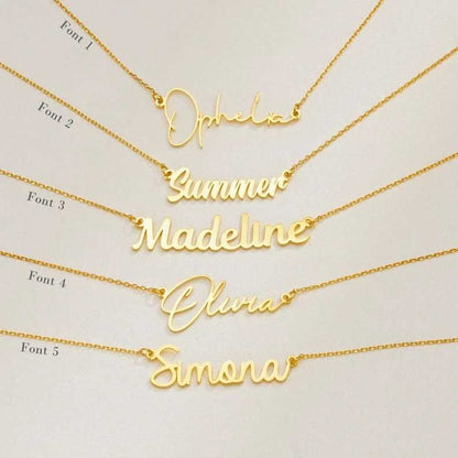 SILVER Name Necklace for Women Custom Dainty Name Necklace Silver Initial Necklace Personalized jewelry Silver Name Necklace for Her