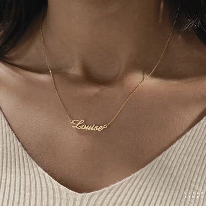 GOLD Name Necklace for Women Custom Dainty Name Necklace 14k Gold Initial Necklace Personalized jewelry Gold Name Necklace for Her