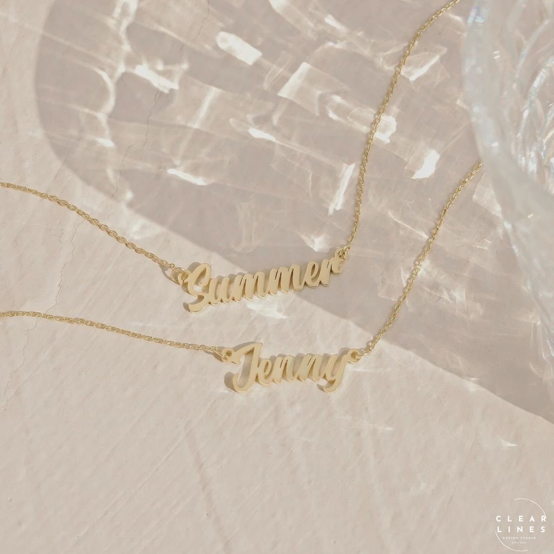 ROSE GOLD Name Necklace for Women Custom Dainty Name Necklace Rose Gold Initial Necklace Personalized jewelry Name Necklace for Her