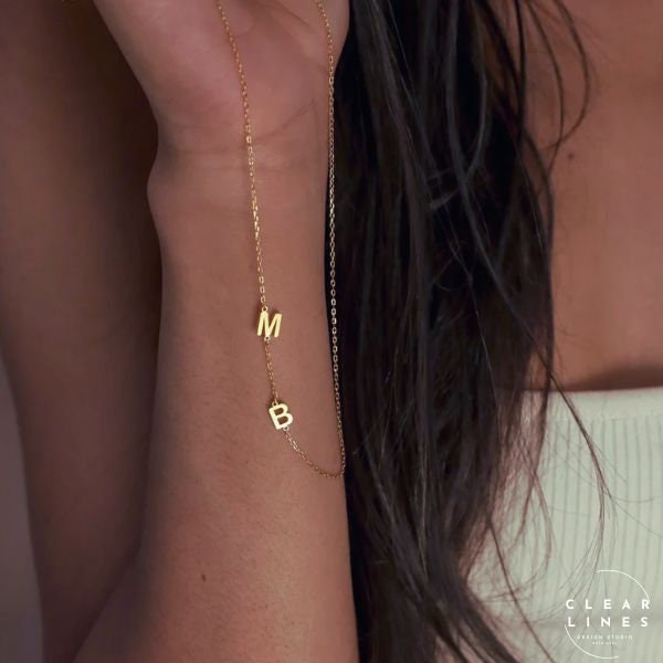 Initial Necklace 14k for Women Custom Gold Dainty Name Necklace 14k Gold Initial Necklace Personalized jewelry for Her