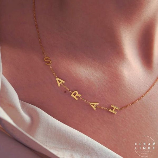 Initial Necklace 14k for Women Custom Gold Dainty Name Necklace 14k Gold Initial Necklace Personalized jewelry for Her